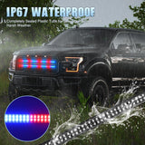 Nilight 2PCS 24 inch Truck Grille Strobe Lights Strip 384 LED Emergency Light Red Blue Flexible Side Flashing Warning Caution Safety Waterproof Lighting Kit for Trucks Tow Plow Construction Vehicles, view 6
