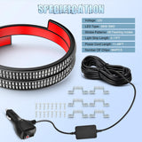 Nilight 2PCS 24 inch Truck Grille Strobe Lights Strip 384 LED Emergency Light Red Flexible Side Flashing Warning Caution Safety Waterproof Lighting Kit for Trucks Tow Plow Construction Vehicles, view 3