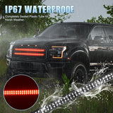 Nilight 2PCS 24 inch Truck Grille Strobe Lights Strip 384 LED Emergency Light Red Flexible Side Flashing Warning Caution Safety Waterproof Lighting Kit for Trucks Tow Plow Construction Vehicles, view 6