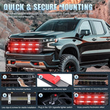 Nilight 2PCS 24 inch Truck Grille Strobe Lights Strip 384 LED Emergency Light Red White Flexible Side Flashing Warning Caution Safety Waterproof Lighting Kit for Trucks Tow Plow Construction Vehicles, view 4
