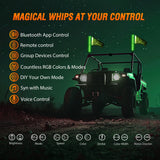 Nilight 2Pcs 2FT Spiral Antenna Bluetooth Remote App Control Led Fat Whip Light, view 2