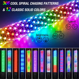 Nilight 2Pcs 2FT Spiral Antenna Bluetooth Remote App Control Led Fat Whip Light, view 4