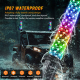 Nilight 2Pcs 2FT Spiral Antenna Bluetooth Remote App Control Led Fat Whip Light, view 6