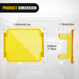 Nilight 2Pcs 3 inch Yellow Cube Light Pod Cover, view 2