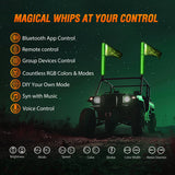 Nilight 2Pcs 3FT Spiral Antenna Bluetooth Remote App Control Led Fat Whip Light, view 3