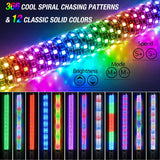 Nilight 2Pcs 3FT Spiral Antenna Bluetooth Remote App Control Led Fat Whip Light, view 5
