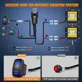 Nilight 2Pcs 3Inch 42W LED Cubes Upgraded Spot Flood Combo Square Driving Fog Off Road Lights 12V 5Pin Rocker Switch Wiring Harness Kit-2 Leads (ZH045), view 6