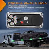 Nilight 2PCS 42LED Green Wireless Magnetic Strobe Lights Portable Warning Hazard Light Surface Mount Waterproof 5 Patterns for 12V 24V Cars Trucks Van Off Road Vehicles ATV, view 3
