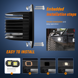 Nilight 2PCS 42W LED Flush Mount Light Pods Upgraded Spot Flood Combo Beam 12V 5Pin Rocker Switch Wiring Harness Kit-2 Leads (ZH044), view 4