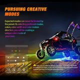 Nilight 2Pcs 4FT Spiral Antenna Bluetooth Remote App Control Led Whip Light | 8Pcs RGB Rock Lights | Wire 5Pin Switch Kits, view 3