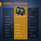 Nilight 2Pcs 5Pin Laser On/Off Led Light Bar Rear Lights Rocker Switch Green, view 6