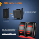 Nilight 2Pcs 5Pin Laser On/Off Led Light Bar Rear Lights Rocker Switch Red, view 4