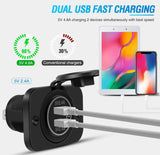 Nilight 2Pcs 5V 4.8A Dual USB Output Car Charger with LED Voltmeter, view 2