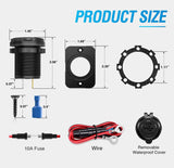 Nilight 2Pcs 5V 4.8A Dual USB Output Car Charger with LED Voltmeter, view 6