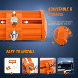 Nilight 2pc 6.5 Inch 120W Spot Flood Combo Orange Case Led Light Bar, view 5