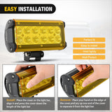 Nilight 2Pcs 6.5 inch Amber Light Bar Cover, view 2
