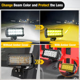 Nilight 2Pcs 6.5 inch Amber Light Bar Cover, view 5