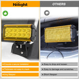 Nilight 2Pcs 6.5 inch Amber Light Bar Cover, view 6