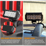 Nilight 2Pcs 6.5 inch Black Light Bar Cover, view 5