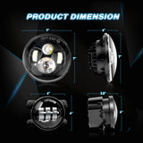 Nilight 2PCS 7 Inch LED Headlight Compatible with Jeep 2PCS 4 Inch LED Fog Light for Jeep Wrangler 97-17 JK LJ CJ, view 2