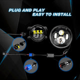 Nilight 2PCS 7 Inch LED Headlight Compatible with Jeep 2PCS 4 Inch LED Fog Light for Jeep Wrangler 97-17 JK LJ CJ, view 5
