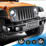Nilight 2PCS 7 Inch LED Headlight Compatible with Jeep 2PCS 4 Inch LED Fog Light for Jeep Wrangler 97-17 JK LJ CJ, view 6