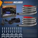 Nilight 2PCS 70 Inch Emergency Strobe Light Strip 1125 LED Running Board Lights Blue Flexible Side Flashing Warning Caution Safety Waterproof for Truck Construction Vehicles Pickup, view 6