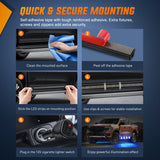 Nilight 2PCS 70 Inch Emergency Strobe Light Strip 1125 LED Running Board Lights Blue White Flexible Side Flashing Warning Caution Safety Waterproof for Truck Construction Vehicles Pickup, view 5
