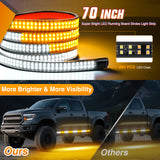 Nilight 2PCS 70 Inch Emergency Strobe Light Strip with Controller 864 LED Amber White Running Board Lights Flexible Side Flashing Warning Caution Safety Waterproof for Truck Construction Pickup, view 3