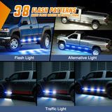 Nilight 2PCS 70 Inch Emergency Strobe Light Strip with Controller 864 LED Blue White Running Board Lights Flexible Side Flashing Warning Caution Safety Waterproof for Truck Construction Pickup, view 4