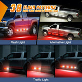 Nilight 2PCS 70 Inch Emergency Strobe Light Strip with Controller 864 LED Red White Running Board Lights Flexible Side Flashing Warning Caution Safety Waterproof for Truck Construction Pickup, view 4
