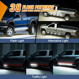 Nilight 2PCS 70 Inch Emergency Strobe Light Strip with Controller 864 LED White Running Board Lights Flexible Side Flashing Warning Caution Safety Waterproof for Truck Construction Pickup, view 4