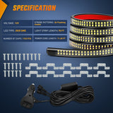 Nilight 2PCS 70 Inch Emergency Strobe Lights Strip 1125 LED Running Board Marker Light Amber Flexible Side Flashing Warning Caution Safety Waterproof for Truck Construction Vehicles Pickup, view 4