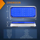 Nilight 2PCS Blue Strobe Wireless Magnetic Lights Portable Warning Hazard Light Surface Mount Waterproof 5 Patterns for 12V 24V Off Road Eergency Vehicles, view 2