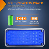 Nilight 2PCS Blue Strobe Wireless Magnetic Lights Portable Warning Hazard Light Surface Mount Waterproof 5 Patterns for 12V 24V Off Road Eergency Vehicles, view 4