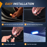Nilight 2PCS LED Interior Door Panel Light Courtesy Warning Lights Aqua Beam Plug and Play for Toyota Avalon Sienna Venza Camry Prius 4Runner Lexus IS ES GS LS RX GX LX Subaru BRZ, view 4