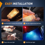 Nilight 2PCS LED Interior Door Panel Light Courtesy Warning Lights Blue Beam Plug and Play Compatible with Audi A3 A4 A5 A6 A7 S3 S4 S5 S6 S7 Q5 Q7 TT OEM Replacement CANbus Error Free, view 4