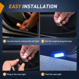 Nilight 2PCS LED Interior Door Panel Light Courtesy Warning Lights Blue Beam Plug and Play for Toyota Avalon Sienna Venza Camry Prius 4Runner Lexus IS ES GS LS RX GX LX Subaru BRZ, view 4