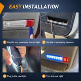 Nilight 2PCS LED Interior Door Panel Light Courtesy Warning Lights Blue Red Plug and Play Compatible with Chevy GMC C/K Silverado Sierra 1500 2500 3500 HD Suburban Cadillac Escalade Hummer H2, view 4