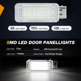 Nilight 2PCS LED Interior Door Panel Light Courtesy Warning Lights White Beam Plug and Play Compatible with Audi A3 A4 A5 A6 A7 S3 S4 S5 S6 S7 Q5 Q7 TT OEM Replacement CANbus Error Free, view 5