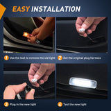 Nilight 2PCS LED Interior Door Panel Light Courtesy Warning Lights White Beam Plug and Play for Toyota Avalon Sienna Venza Camry Prius 4Runner Lexus IS ES GS LS RX GX LX Subaru BRZ, view 4