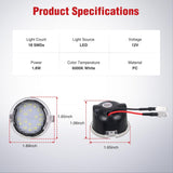 Nilight 2PCS LED Side Mirror Puddle Lights Compatible with Ford F-150 Explorer Edge Fusion Expedition Taurus X Ranger Flex Mustang Lincoln Navigator MKX Mercury Sable (2003-2024),6000K White, view 2