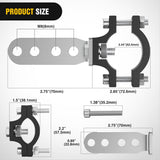 Nilight 2Pcs Motorcycle Tube Clamp Mounting Brackets 0.7 to 1.2Inch Round Tube, view 2