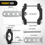 Nilight 2Pcs Motorcycle Tube Clamp Mounting Brackets 0.7 to 2Inch Round Tube, view 2