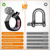 Nilight 2PCS Synthetic Soft Shackle 1/2 Inch x 24 Inch & Recovery Ring Kit - 56,000 LBS Shackle Breaking Strength with 46,000 LBS MBS Snatch Pulley for 4x4 Truck SUV ATV UTV Off-Road Vehicle Extraction (Gray), view 5