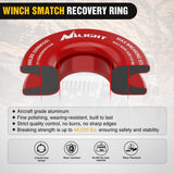Nilight 2PCS Synthetic Soft Shackle 1/2 Inch x 24 Inch & Recovery Ring Kit - 56,000 LBS Shackle Breaking Strength with 46,000 LBS MBS Snatch Pulley for 4x4 Truck SUV ATV UTV Off-Road Vehicle Extraction (Red), view 4