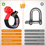 Nilight 2PCS Synthetic Soft Shackle 1/2 Inch x 24 Inch & Recovery Ring Kit - 56,000 LBS Shackle Breaking Strength with 46,000 LBS MBS Snatch Pulley for 4x4 Truck SUV ATV UTV Off-Road Vehicle Extraction (Red), view 5