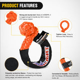Nilight 2PCS Synthetic Soft Shackle 1/2 Inch x 24 Inch & Recovery Ring Kit - 56,000 LBS Shackle Breaking Strength with 46,000 LBS MBS Snatch Pulley for 4x4 Truck SUV ATV UTV Off-Road Vehicle Extraction, view 3