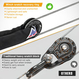 Nilight 2PCS Synthetic Soft Shackle 1/2 Inch x 24 Inch & Recovery Ring Kit - 56,000 LBS Shackle Breaking Strength with 46,000 LBS MBS Snatch Pulley for 4x4 Truck SUV ATV UTV Off-Road Vehicle Extraction, view 6