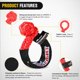 Nilight 2PCS Synthetic Soft Shackles 1/2 Inch x 24 Inch 56,000 LBS Breaking Strength with Extra Sleeves Heavy Duty Recovery Rope for Sailing SUV Off-Road Towing ATV UTV Trucks 4x4 (Red), view 3